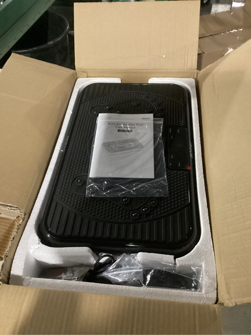 Condition photo showing Good Condition for shake plate vibration exercise machine for lymphatic drainage massager & weight loss, 400 lbs capacity whole body vibrating plate workout for women and men bright black