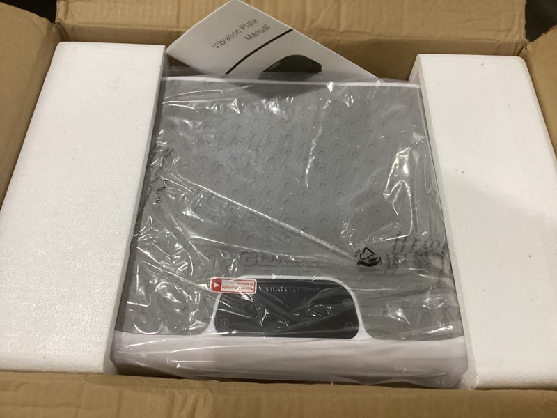 Condition photo showing New/Like New for *not tested* Vibration Plate Exercise Machine Weight Loss, Full Body Shaker Workout Vibration Plates Lymphatic Drainage, Stand Shake Vibrating Plate for Women Men 450 Lbs Capacity Fitness Platform(Coconut White)