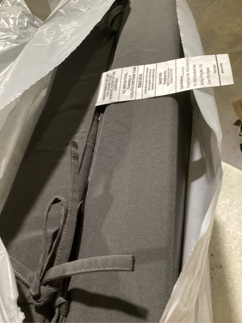 Condition photo showing Good Condition for unsure of size.. downluxe outdoor chair cushions set of 2 for patio furniture, water-resistant round corner patio chair cushions with ties, high density foam outdoor seat cushion, 17\\\\\\\" x 16\\\\\\\" x 2\\\\\\\", dark greye