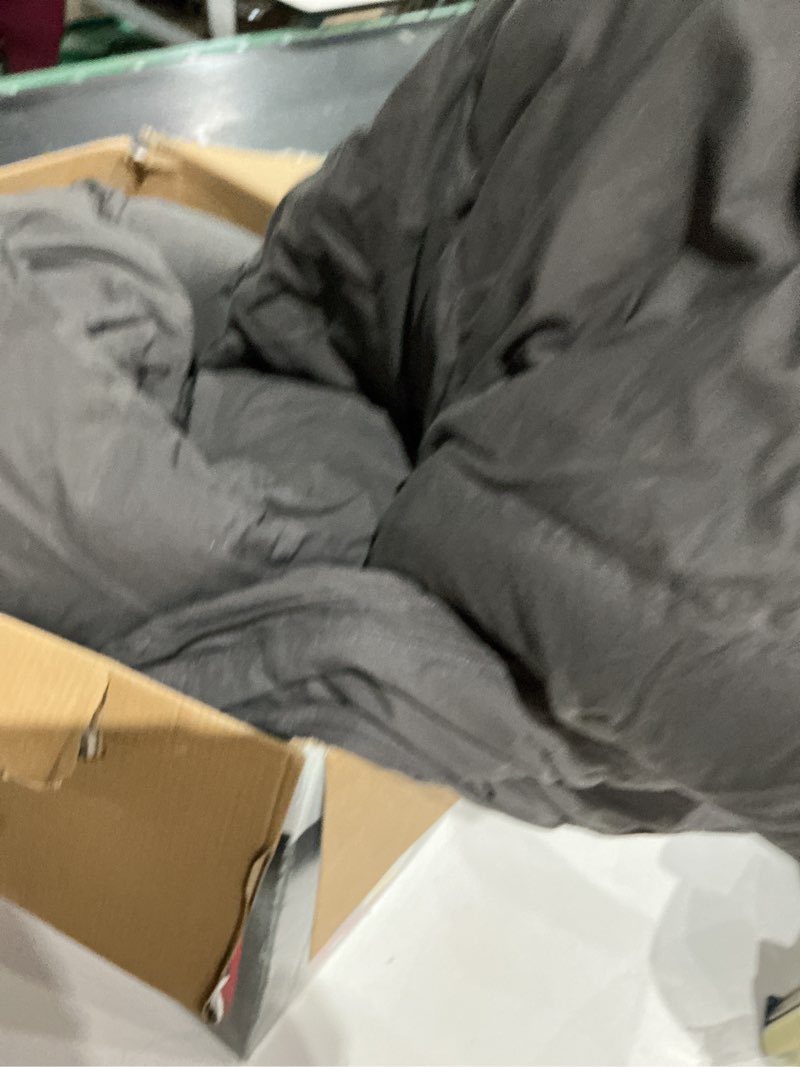 Condition photo showing As Is for similarly ))comforter set charcoal  gray comforter  season soft bedding charcoal gray
