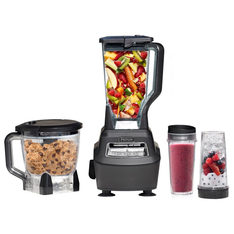 Ninja Mega Kitchen System, 1500W, 72 oz. Full-Size Blender & 8-Cup Food Processor with (2) 16 oz. To