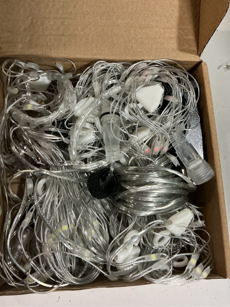 Condition photo showing New/Like New for leisure world 3 pack 450 led american flag bunting flags lights - super bright waterproof usa string lights for patriotic decoration on usa 250 anniversary, july 4th,memorial day,christmas & party half fan flag lights