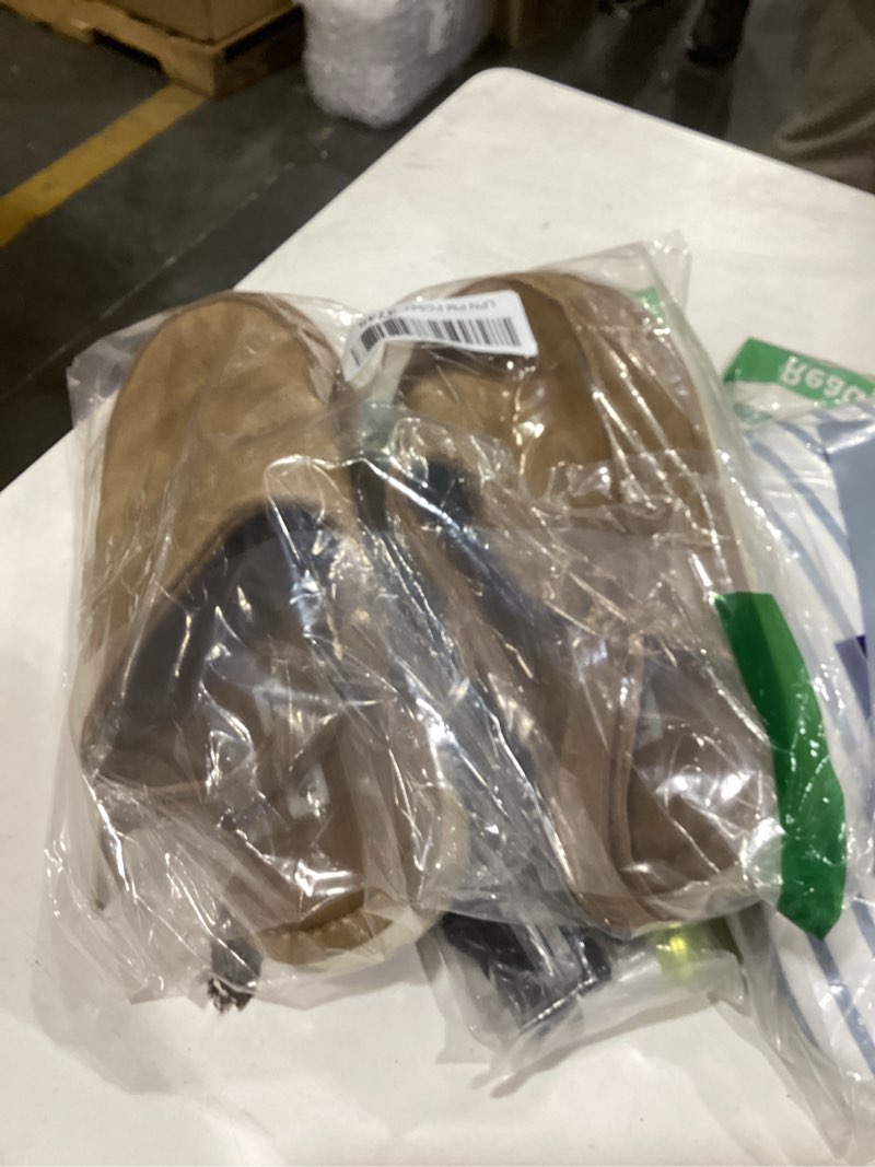 Condition photo showing New/Like New for Project Cloud Kids Clogs Genuine Leather with Back Strap - Memory Foam & Lightweight Slip-on Boys and Girls Sandals with Adjustable Straps - Non-Slip Clogs for Kids Sandals (Little Goldstar) 10 Little Kid Chestnut Suede