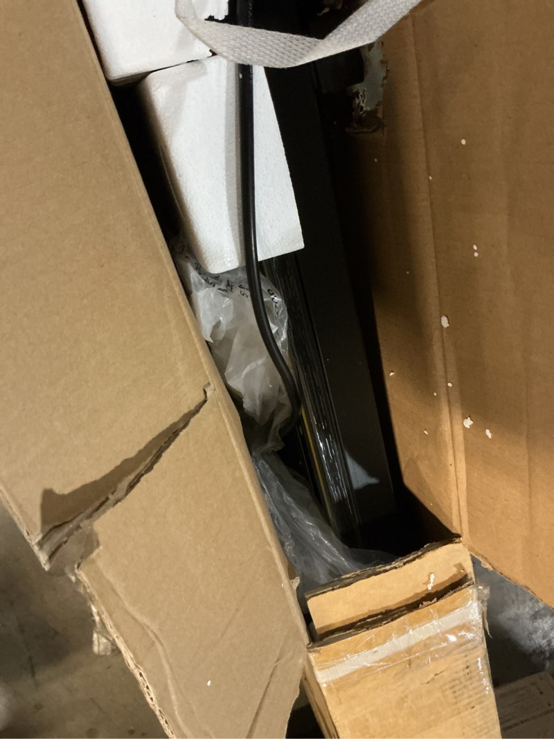 Condition photo showing As Is for Walking Pad with Incline Portable Treadmill with Handle Bar for Home Office Under Desk Use Small Space Treadmill Yellow