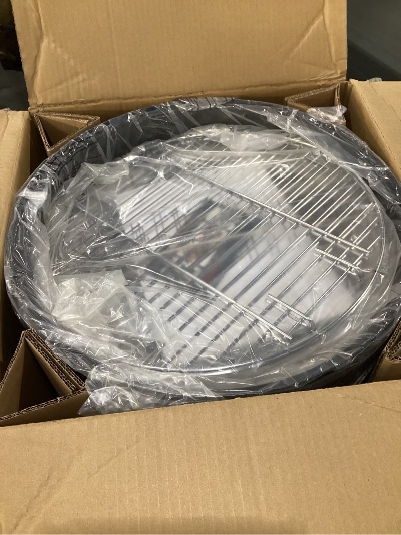 Condition photo showing Good Condition for Realcook Vertical 17 Inch Steel Charcoal Smoker, Heavy Duty Round BBQ Grill for Outdoor Cooking, Black 17" Smoker