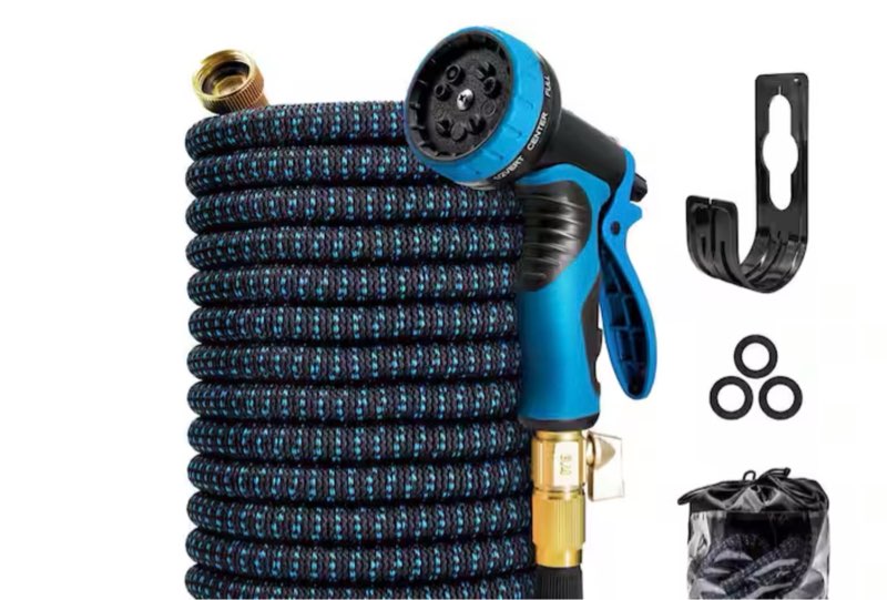 75ft expandable garden hose w/10 function spray nozzle, 2026 new superior strength water hoses, 3/4"