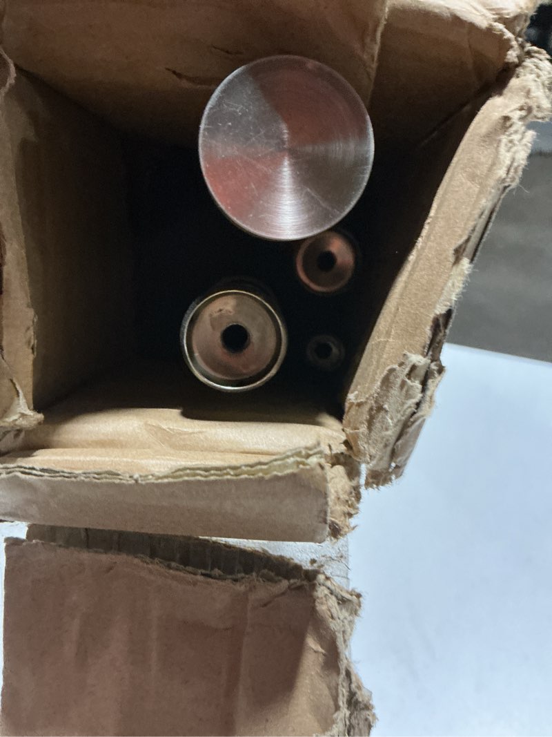 Condition photo showing As Is for Brushed Nickel Double Curtain Rods 72 to 144 Inches (6-12 Feet),1-Inches Front and 5/8 Inches Back Adjustable End Cap Double Window Drapery Rod for Drapes and Curtains 72-144" Brushed Nickel