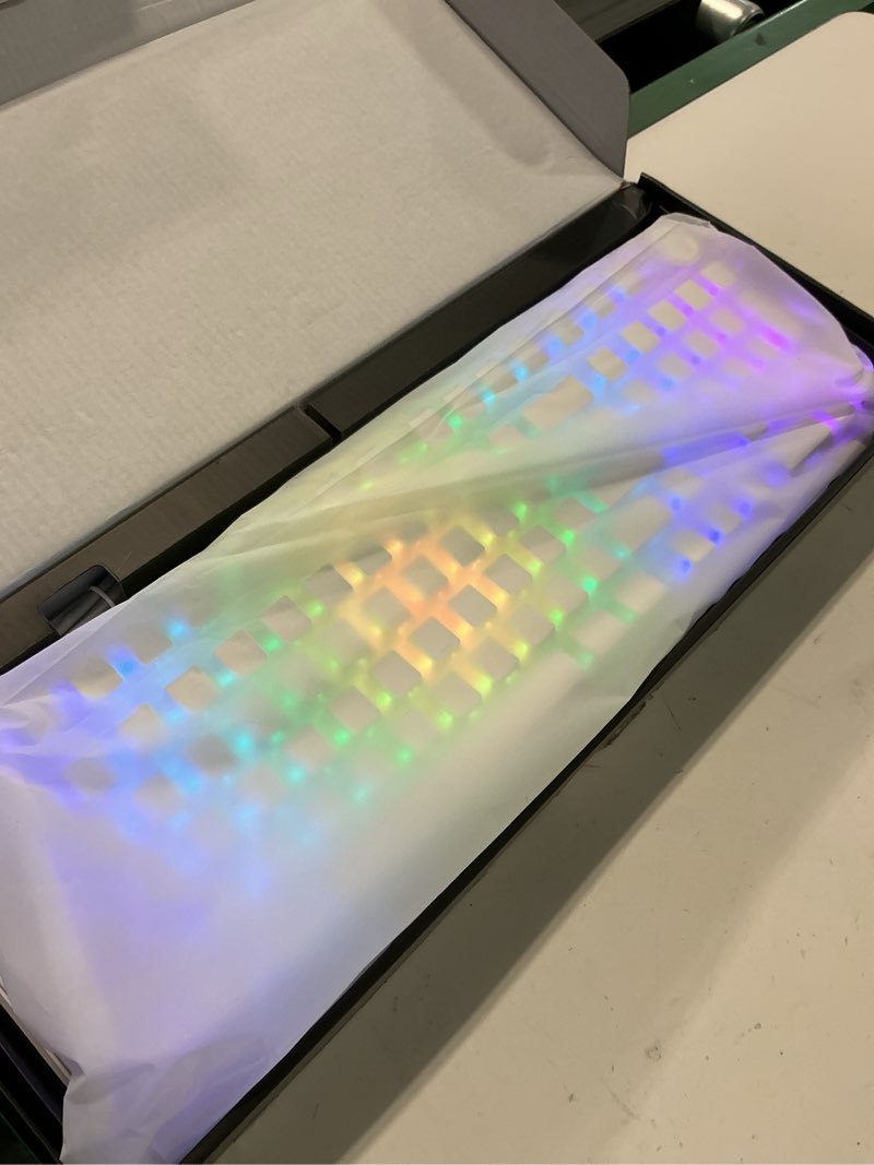 Condition photo showing Good Condition for AULA F99 Pro Wireless Mechanical Keyboard-Silent Version,BT5.0/2.4GHz/USB-C Hot Swappable Custom Keyboard,Gasket Structure,Pre-lubed Linear Switches RGB Backlit Computer Gaming Keyboards,White