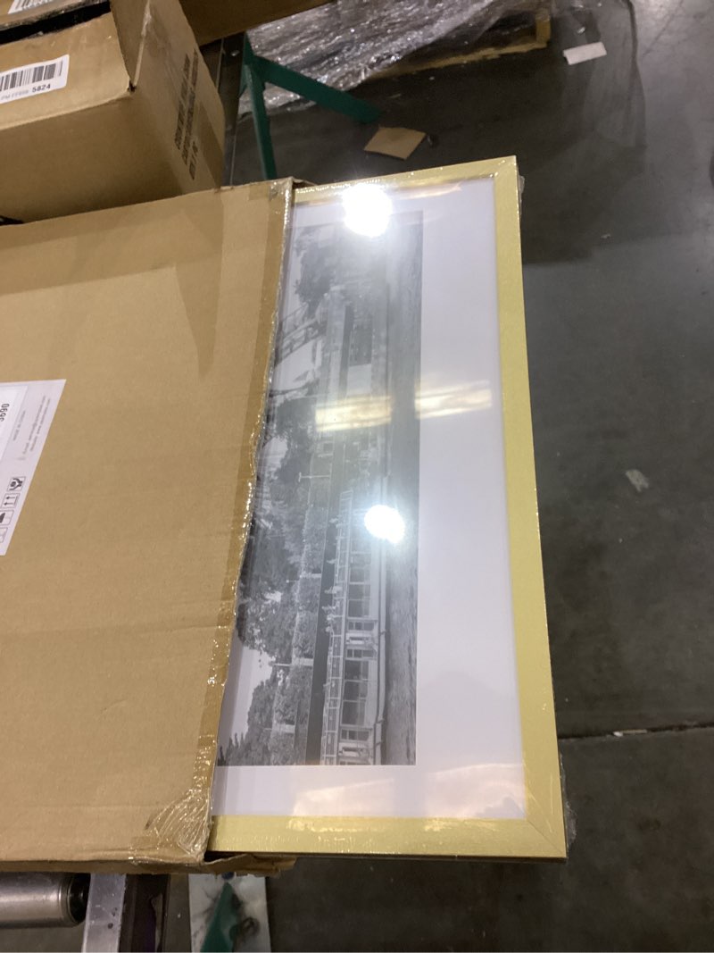 Condition photo showing New/Like New for upsimples 16x24 Picture Frame, Display Pictures 14x20 with Mat or 16 x 24 Without, Wall Hanging Poster Frames, gold , 1 Pack