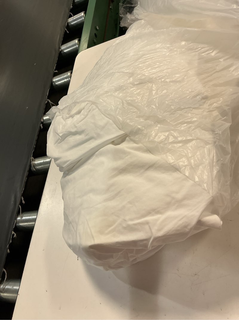 Condition photo showing Good Condition for organic crisp percale sheet set, king, white