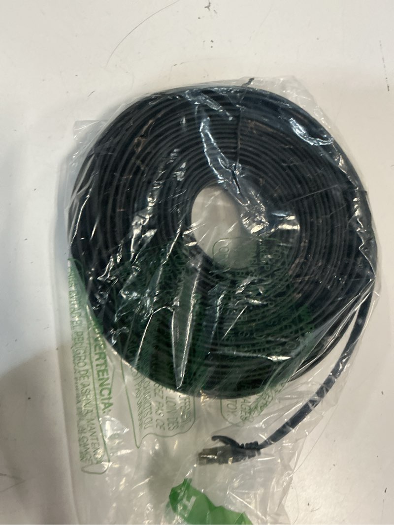 Condition photo showing Good Condition for busohe cat 8 ethernet cable 125 ft, 40gbps 2000mhz cat8 high speed flat internet network patch cord, shielded lan wire with gold plated rj45 connector for outdoor indoor, with clips - 125ft black