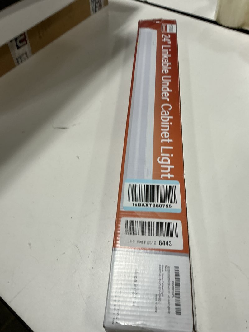 Condition photo showing New/Like New for ALUSSO LIGHTING® 24 Inch LED Under Cabinet Lighting Hardwired, 5CCT Color Selectable 2700K-5000K Dimmable 15W 1200LM High Brightness, CRI 90 Strip Linkable Under Counter Lights for Kitchen, 1 Pack 24 Inch Hardwired 1 Pack