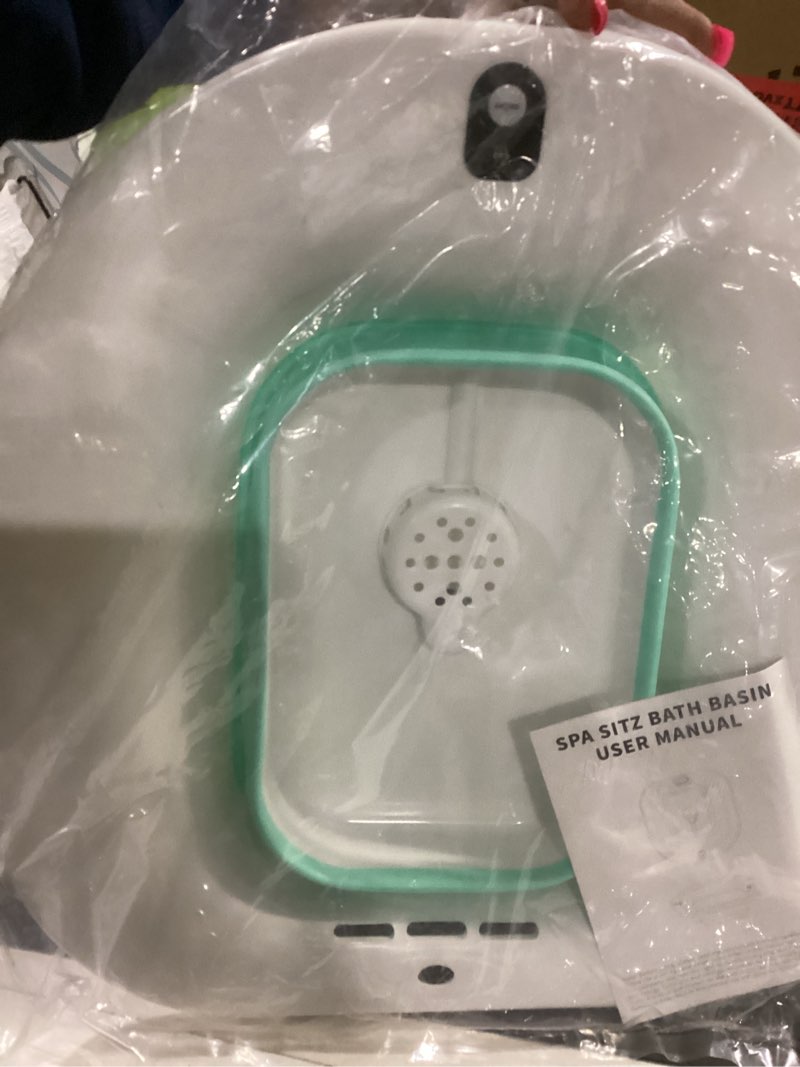 Condition photo showing New/Like New for Electric Sitz Bath- Foldable Postpartum Care Basin?Sitz Bath Tub for Soothes and Cleanse Vagina & Anal, Hemorrhoids and Perineum Treatment,Suitable for Women, Maternity, Pregnant Women, Elderly Bubbles