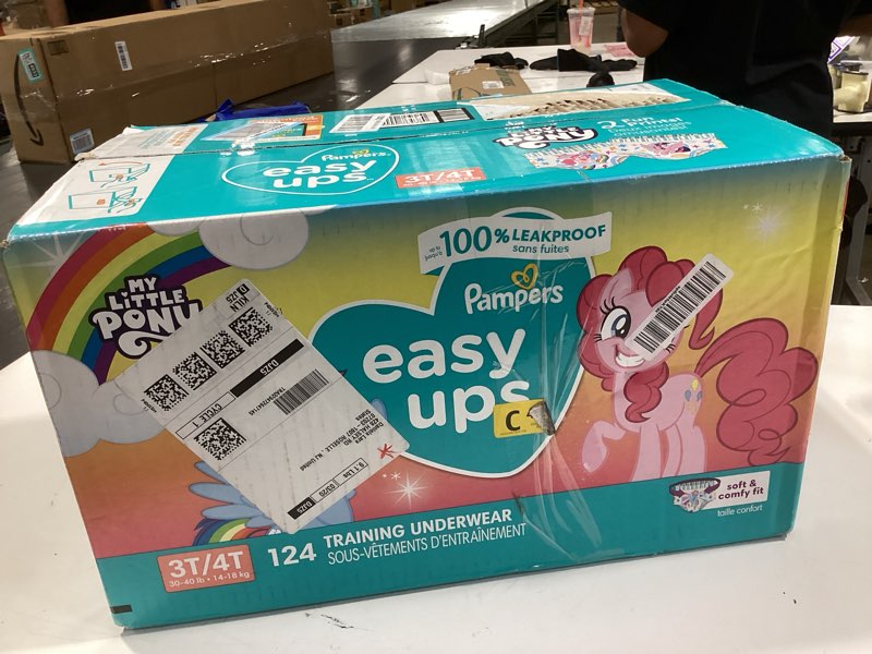 easy ups girls & boys potty training pants, size 3t-4t, 124 count, peppa absorbent training underwea