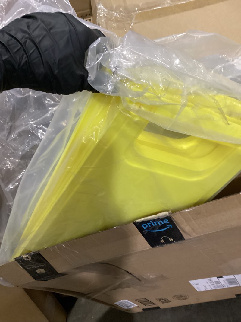 Condition photo showing Good Condition for 2 pack 24" height blank floor sign yellow a-frame foldable caution sign stick/write-on double sided safety warning for pool restaurant restroom office 2 yellow 24 x 11. 6 inch
