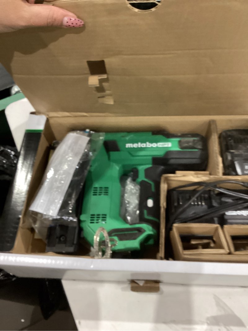 Condition photo showing As Is for metabo hpt multivolt 18-gauge 1-1/2-in narrow crown finish stapler