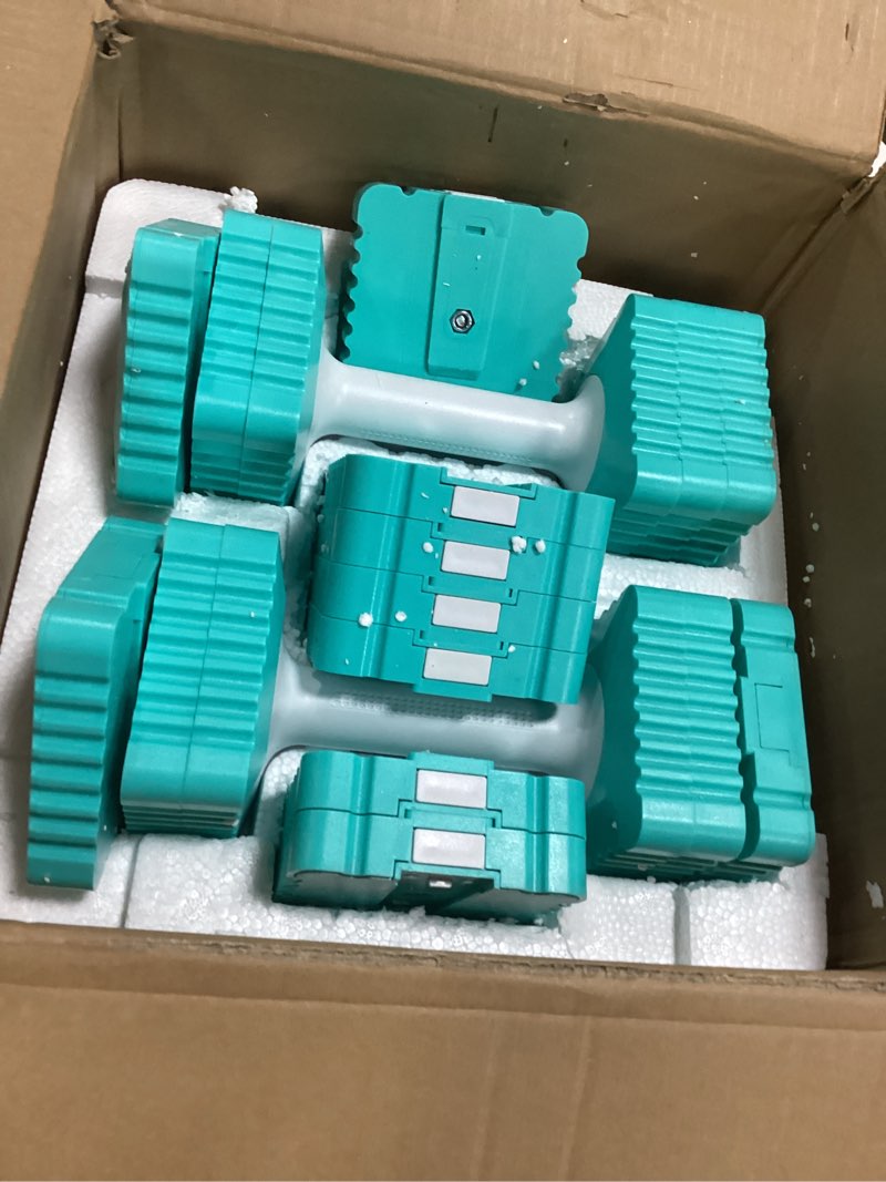 Condition photo showing Good Condition for Adjustable Weight Dumbbells Set of 2, 3.4lb/5.7lb/8lb/10.3lb/12.6lb Each Hand Weight Sets for Women/Men, Adjustable Dumbbells Set for Home Gym Fitness Workout Strength Training Teal