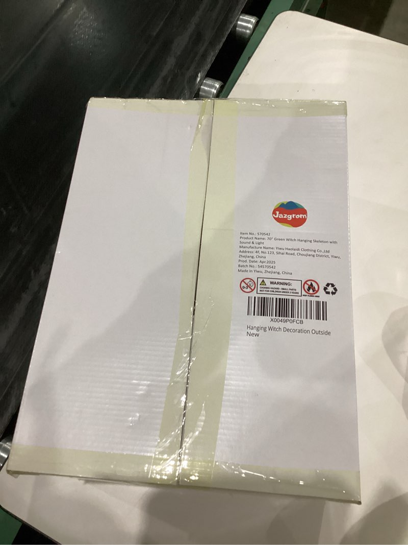 Condition photo showing New/Like New for Halloween Animatronics Motion Activated 6Ft Creepy Hanging Witch with Light-up Eyes Halloween Decoration Outdoor Haunted House Prop Décor Indoor 2025 Update