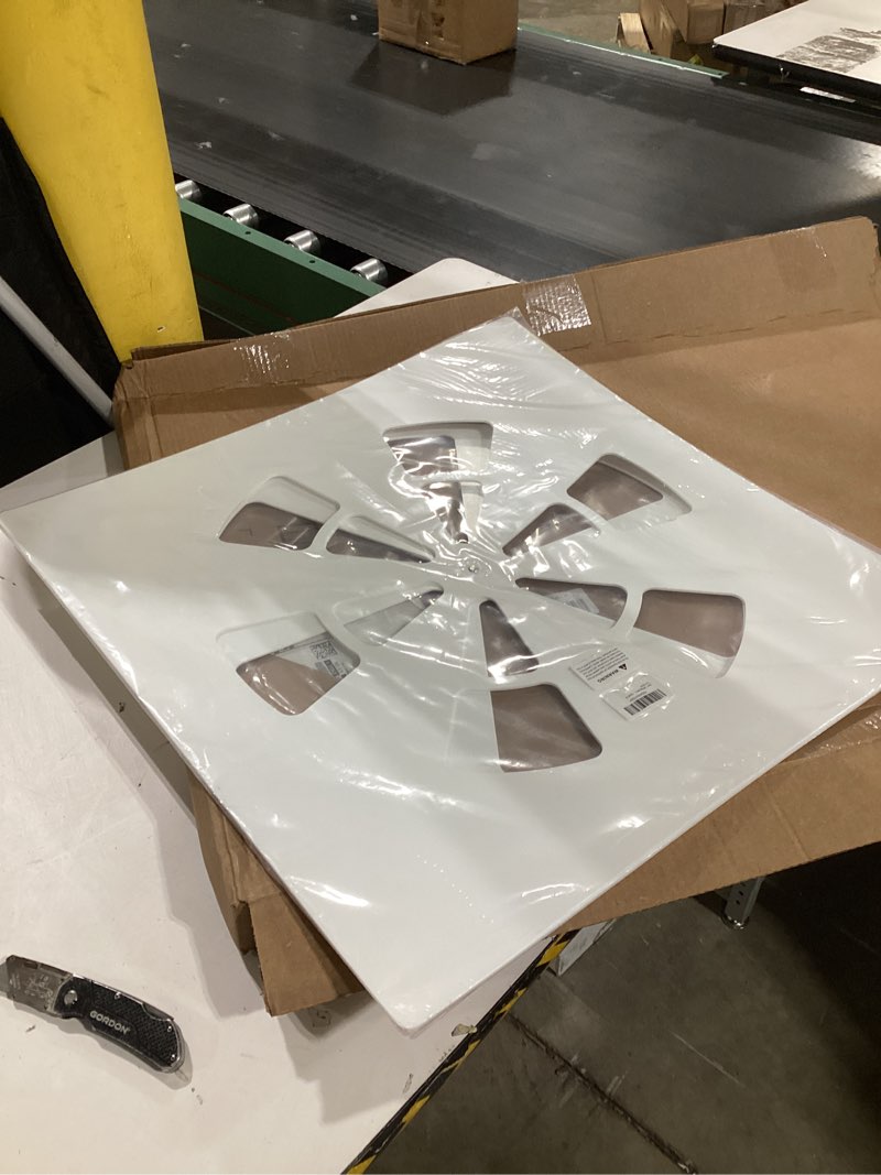 Condition photo showing Good Condition for Magnetic Ceiling Vent Cover Square Adjustable Vent Cover for 24"x24" Flat Office Ceiling Vents, Conditioner or Heat Air Deflector for Office HVAC Systems Stylish & Functional