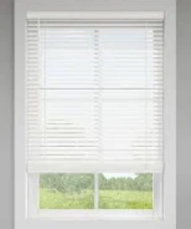 Levolor 2-in White Faux Wood Blinds. Precut To 48 1/4 X 64. Includes Hardware