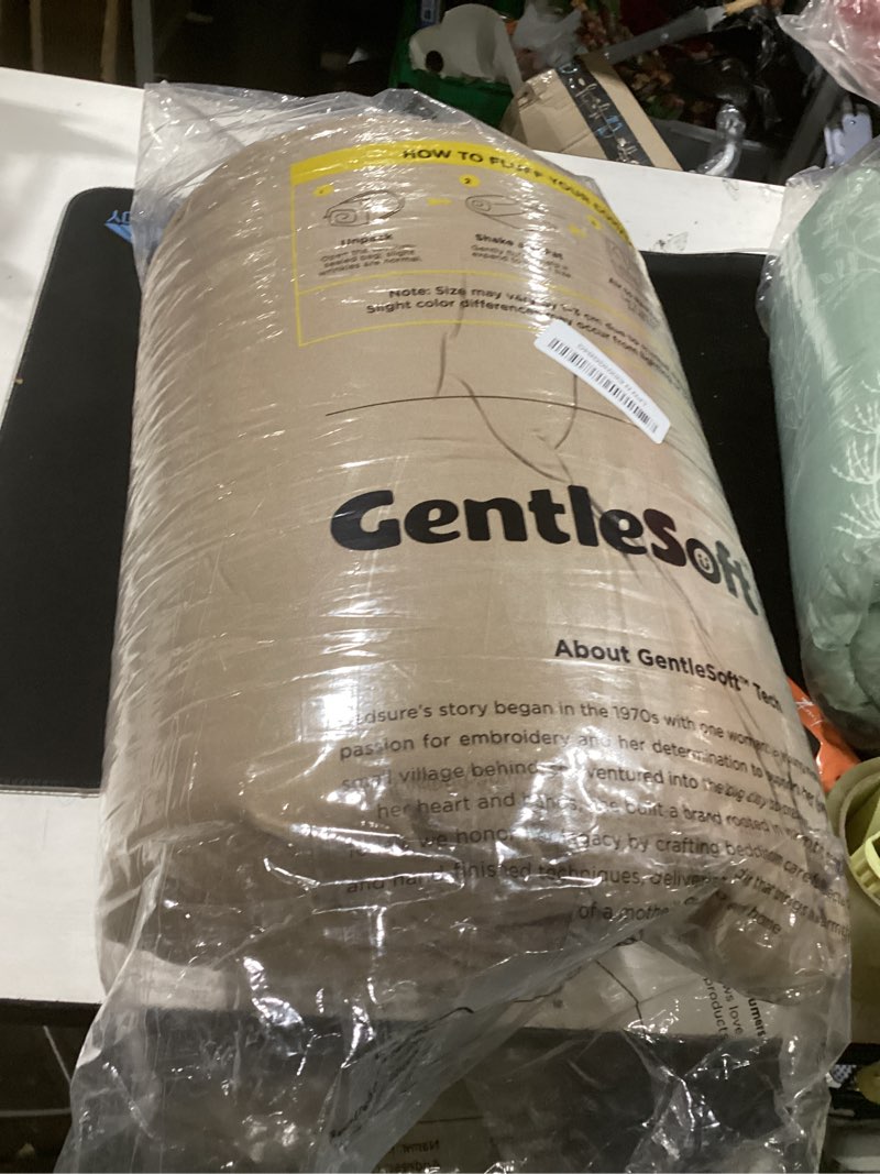 Condition photo showing As Is for (similar unknown size) cozylux twin comforter set college dorm essentials, 2 pieces beige twin extra long solid bedding sets, twin xl bed set with down alternative comforter and 1 pillowcase, back to school room gift beige twin/twin xl