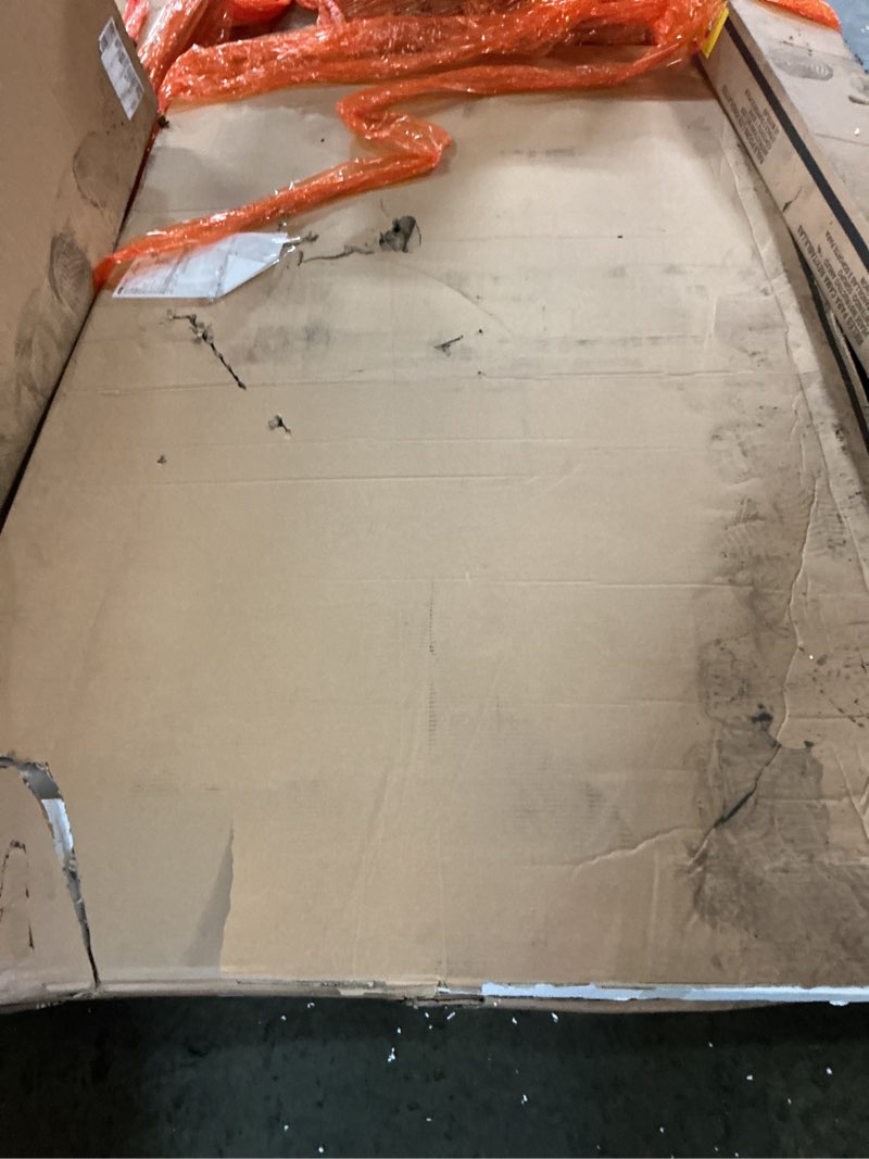 Condition photo showing As Is for (Incomplete) Signature Design by Ashley Realyn Traditional Upholstered Panel Bed with Tufted Design, Foundation or Box Spring Needed, King, Beige King Upholstered Panel Bed