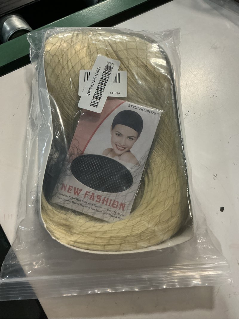 Condition photo showing New/Like New for pattnium short blonde bob wig light blonde wig for women straight blonde bob wig heat resistant synthetic natural looking wig with wig cap