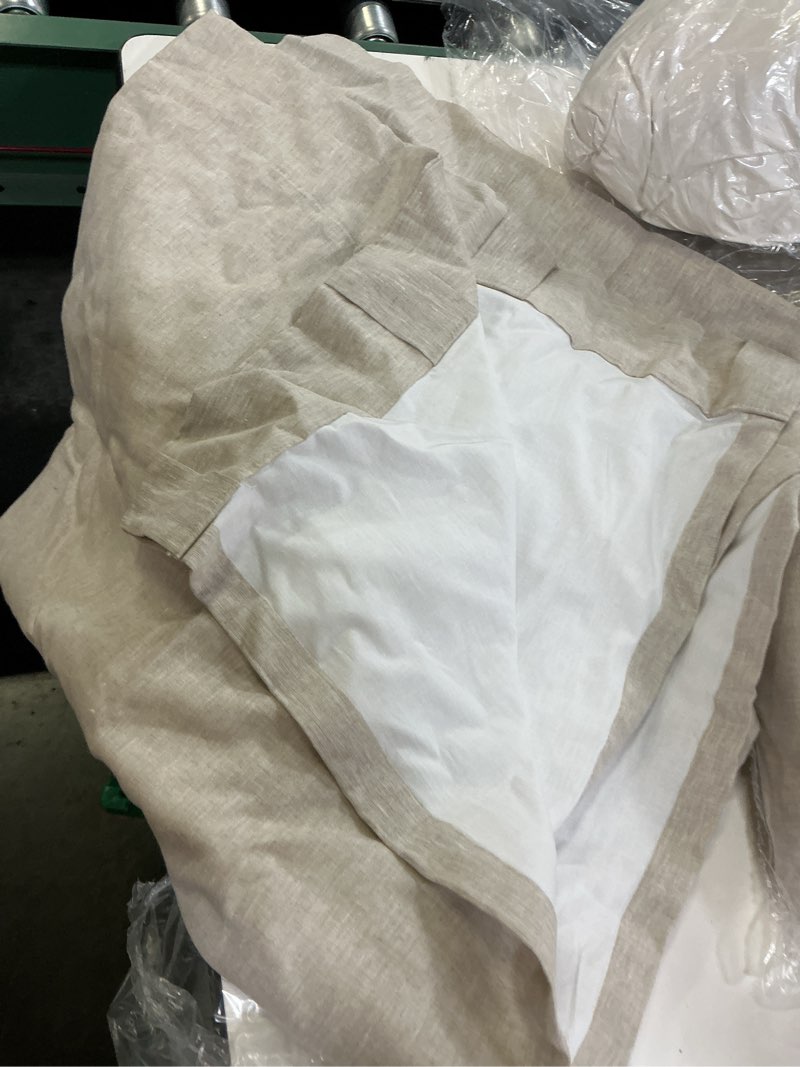 Condition photo showing Good Condition for european linen curtain, 48x84, flax single panel