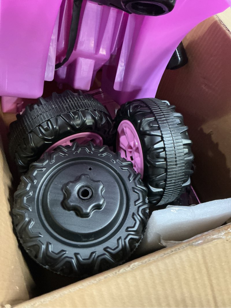 Condition photo showing As Is for peppa pig - 6v atv ride on toy for kids, led headlights, battery powered