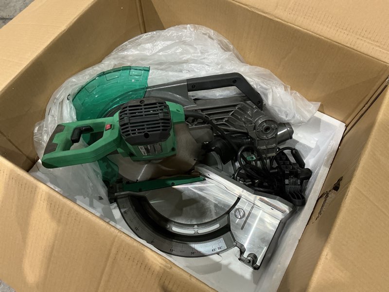 Condition photo showing As Is for metabo hpt 12-in 15 dual bevel compound corded miter saw