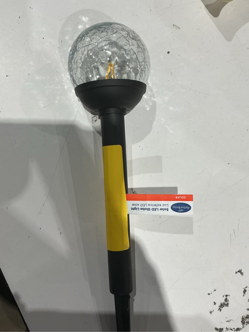 Condition photo showing As Is for harbor breeze 3 -lumens matte black solar led outdoor path light ( 3000-k )