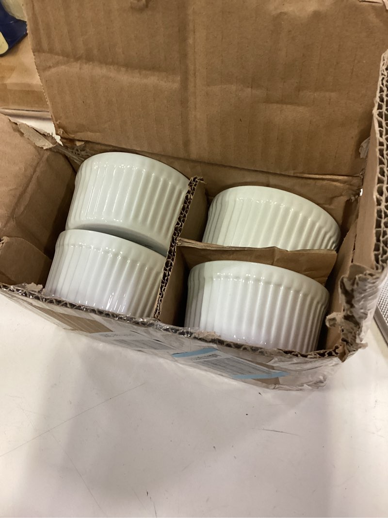 Condition photo showing Good Condition for BIA Cordon Bleu 6-Ounce Texture Ramekins, Set of 4, White