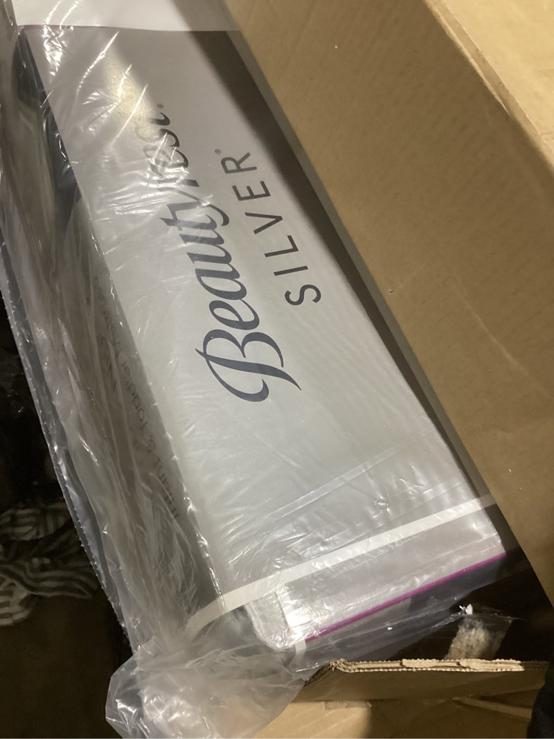 Condition photo showing Good Condition for beautyrest silver slumber nights dual sided 2-stage crib mattress and toddler mattress - greenguard gold – waterproof - plant based soy foam core, grey
