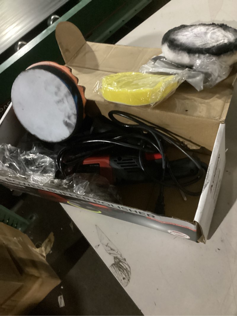 Condition photo showing As Is for AOBEN Rotary Buffer Polisher,1200W 6-inch/ 7-inch Car Buffer,Car Polisher Waxer Kit with 6 Variable Speed 1000-3500RPM & 4 Polishing Pads,Detachable Handle for Boat,Car Polishing and Waxing AT3501A