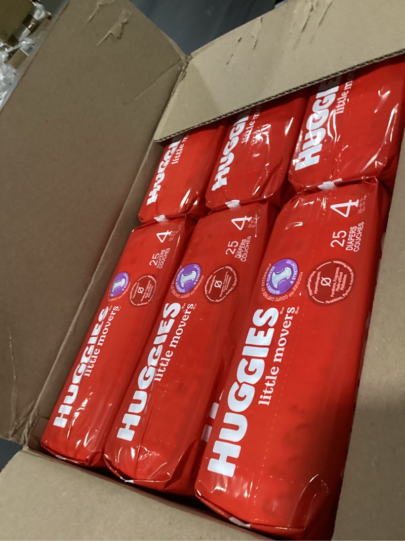 Condition photo showing New/Like New for huggies little movers disposable diapers - econ+ pack - size 4 - 150ct