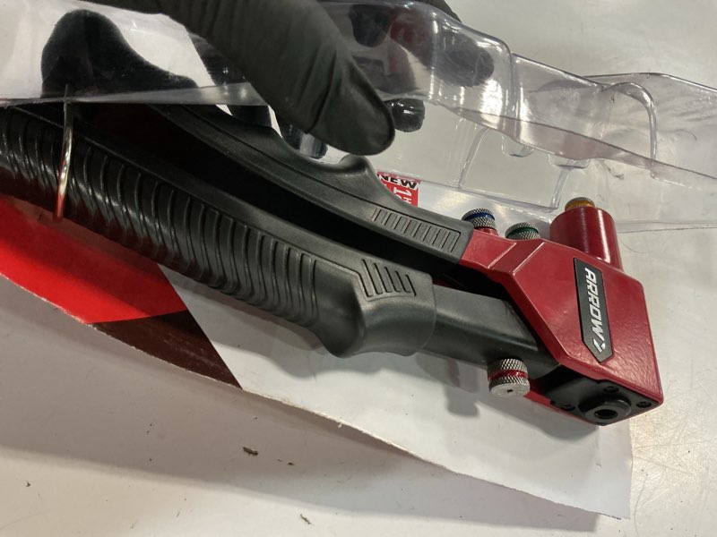 Condition photo showing Good Condition for arrow heavy-duty one-handed rivet tool kit with color-coded quick change heads - ideal for automotive, watercraft, and home repair projects