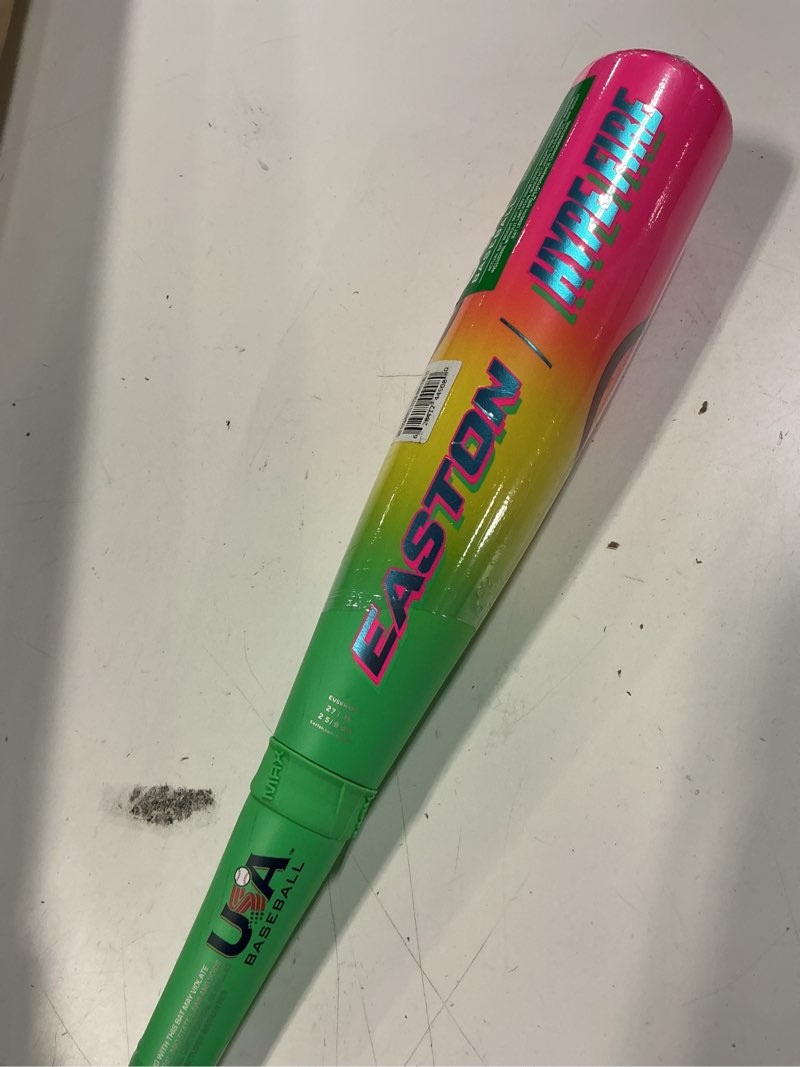 Condition photo showing Good Condition for easton | 2026 | hype fire baseball bat | usa | -5 / -8 / -10 / -11 drop | 2 5/8" barrel | 2 pc. composite green / yellow / pink -11 27 inches