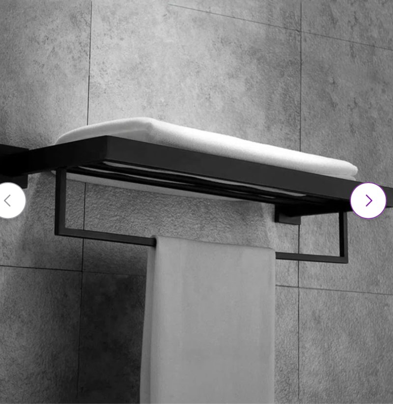 Towel Rack Black 304 Stainless Steel Towel Rails with Single Towel Bars Heavy Duty Towel Holder Wall