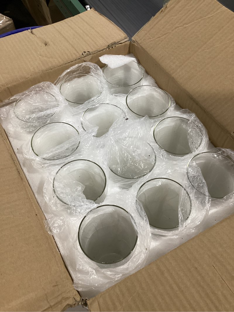 Condition photo showing Good Condition for 12pcs Glass Cylinder Vases for Centerpieces | 10 Inch Tall Flower Vase for Wedding Decorations, Floating Candle Holders for Dinner Table, Bridal Shower, Office Home Décor