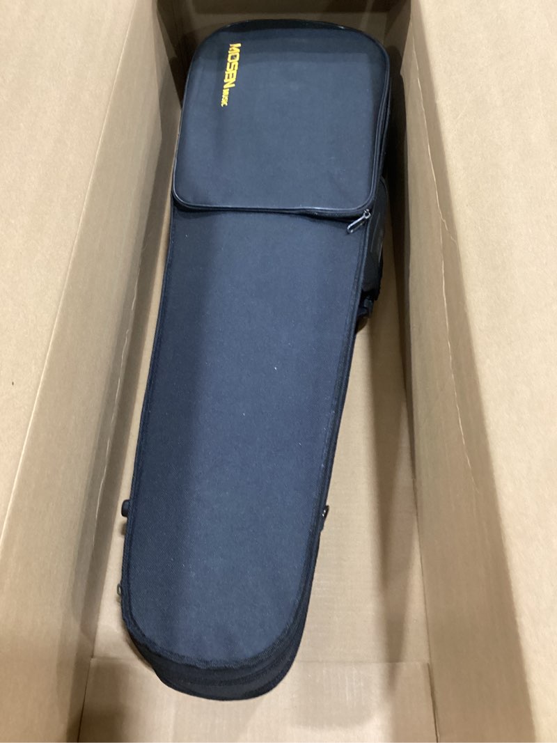Condition photo showing As Is for mosen 4/4 full size solid wood violin for adults, violin set for beginners with hard case, rosin, shoulder rest, bow, handmade spruce top & maple back/side, ms-836m