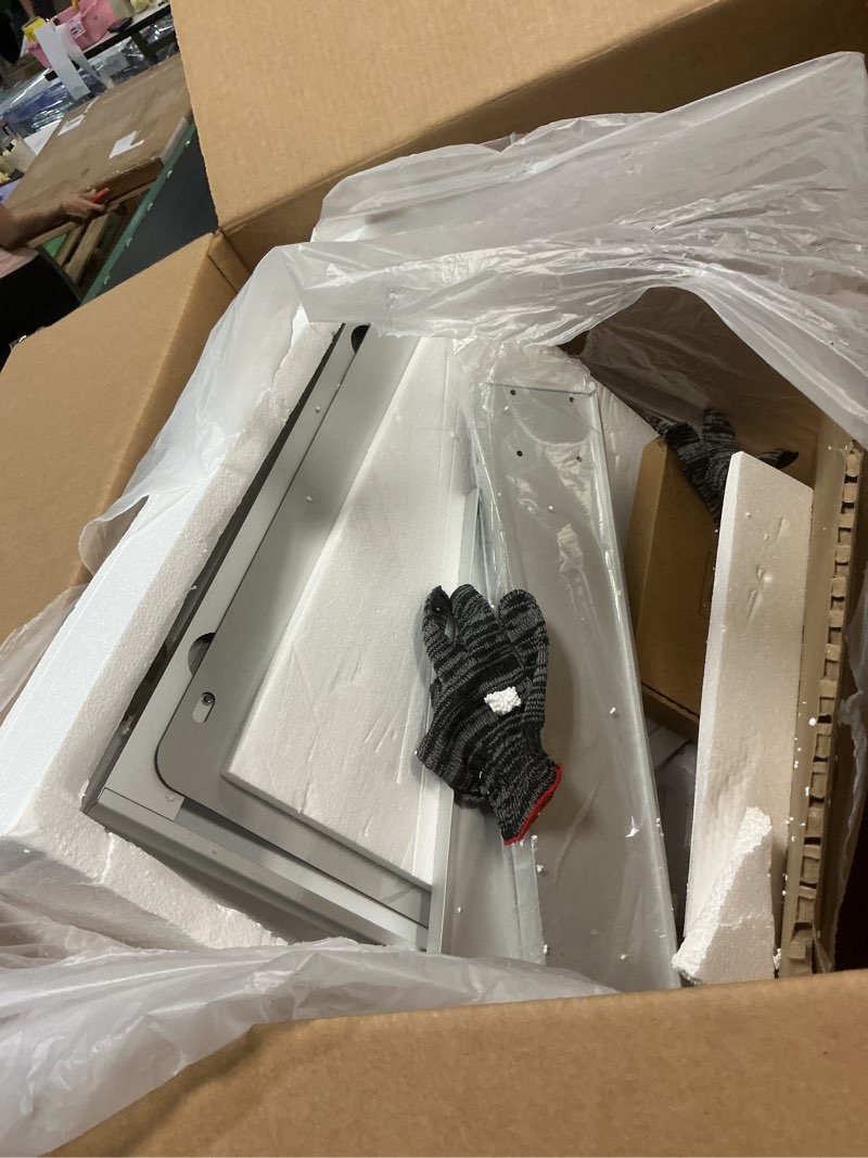 Condition photo showing New/Like New for tetote 16 x 20 bathroom mirror with storage with tempered beveled mirror silver medicine cabinet aluminum cabinet dtc hinges, stepless adjustable shelves, recessed/surface-mounted 20"l x 16"w silver
