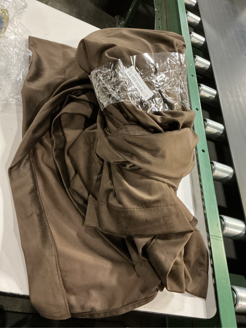 Condition photo showing Good Condition for NICETOWN Brown Velvet Curtains, Thermal Insulated Sound Reducing Heavy Matt Heat & Chill Resistant Drapes for Home Decoration (2 Panel Per Pack, 102 inches Long)