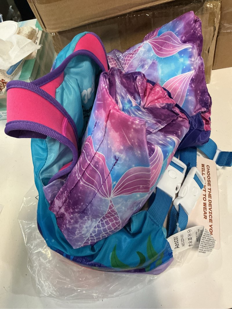Condition photo showing New/Like New for aeocoo puddle float jumper for swiming, toddler swim vest for water play, pool floats with swimming arm floaties swim jacket & water wings for kids swimmies, boys, girls, niños