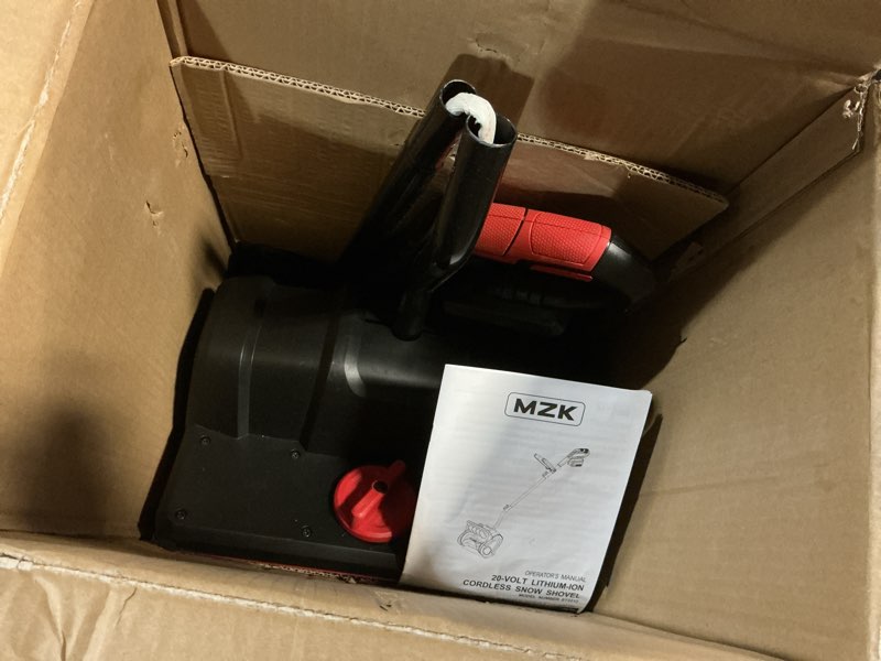 Condition photo showing Good Condition for MZK 20V 13-Inch Cordless Electric Snow Shovel with Directional Plate - Battery Powered Snow Thrower & Adjustable Front Handle,Power Snow Shovel for Driveway (4-Ah Battery & Quick Charger Included)