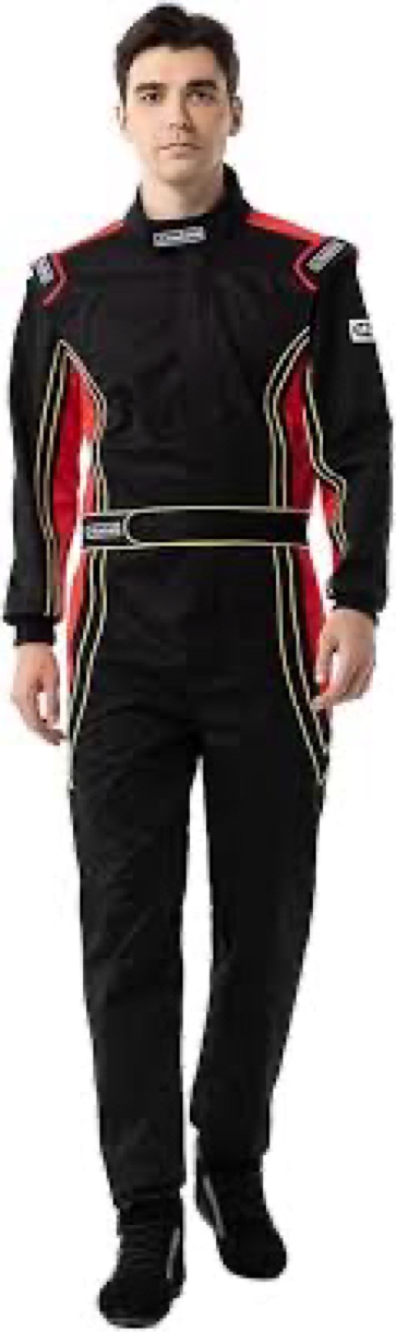 j-racing® racing suit karting suit/race/rally go kart auto racing driver fire suits sfi 3.2a/1 (blac size m 