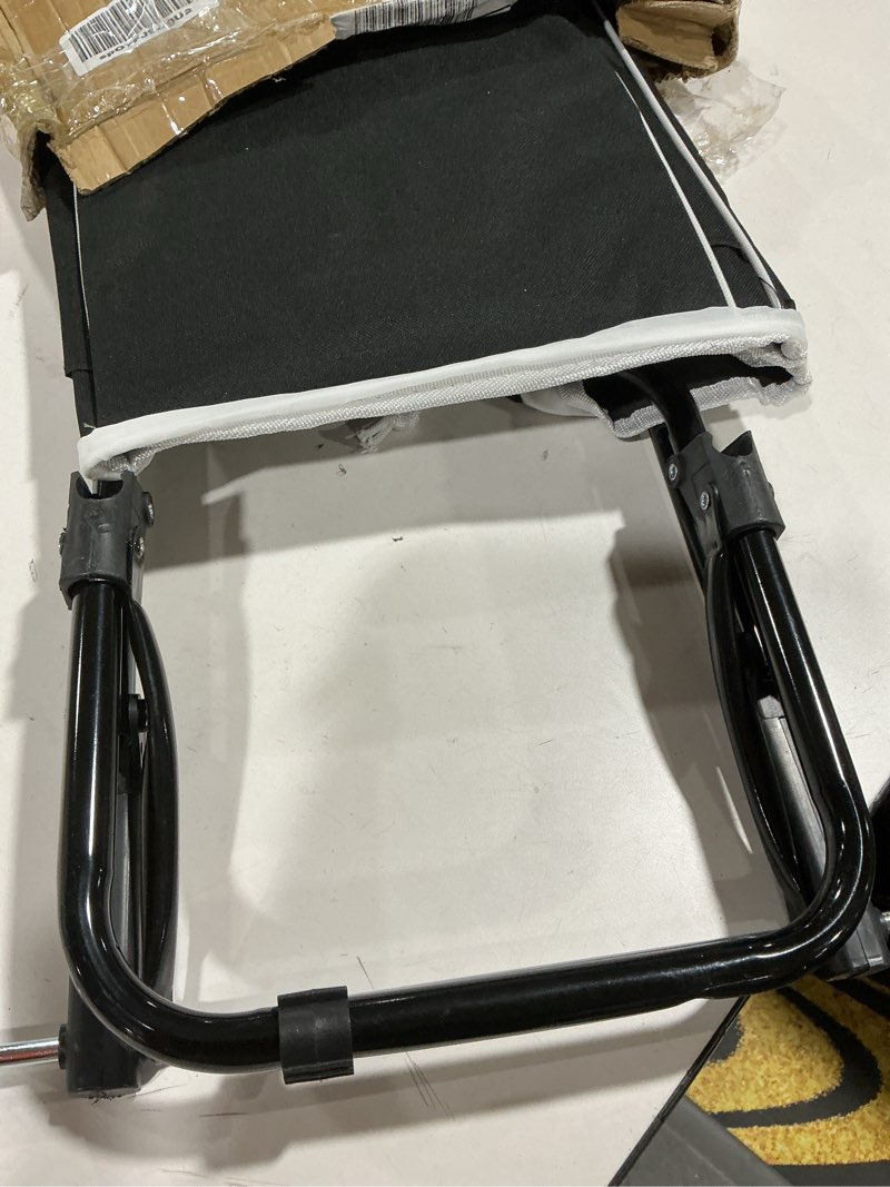 Condition photo showing As Is for dbest Products Trolley Dolly Sport Stair Climber – Foldable Grocery Cart on Wheels – Multi Use Rolling Cart with Removable Bag, Hand Truck Dolly Function, and Stair Climbing Wheels, Black Stair Climber Black