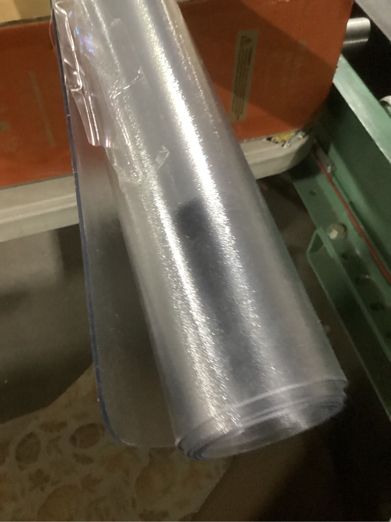Condition photo showing Good Condition for Clear Table Cover Protector 14 x 52 Inch, 1.5mm Thick Plastic Desk Protector Mat, Rectangular Waterproof PVC Clear Placemats, Vinyl Desk Cover for Desktop, Dining Room Table, Coffee End Table 14" x 52" (Rectangular) Clear 1.5mm
