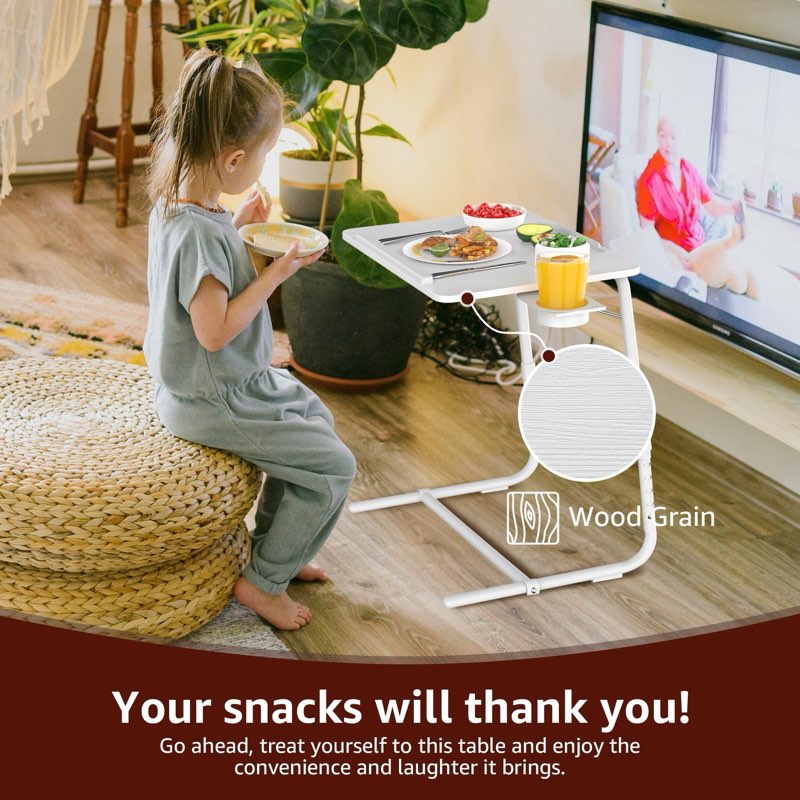 adjustable tv tray folding dinner - white trays for eating on couch wooden tables mate stand foldabl