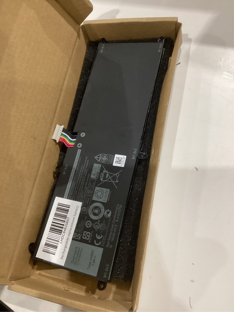 Condition photo showing Good Condition for RDSJK VHR5P Laptop Battery for Dell Latitude 11 5175 5179 E5175 E5179 Tablet XRHWG 0XRHWG RHF3V 0RHF3V PRR5V 0PRR5V ZYVP1 0ZYVP1 RFH3V 0RFH3V 7.6V 35Wh