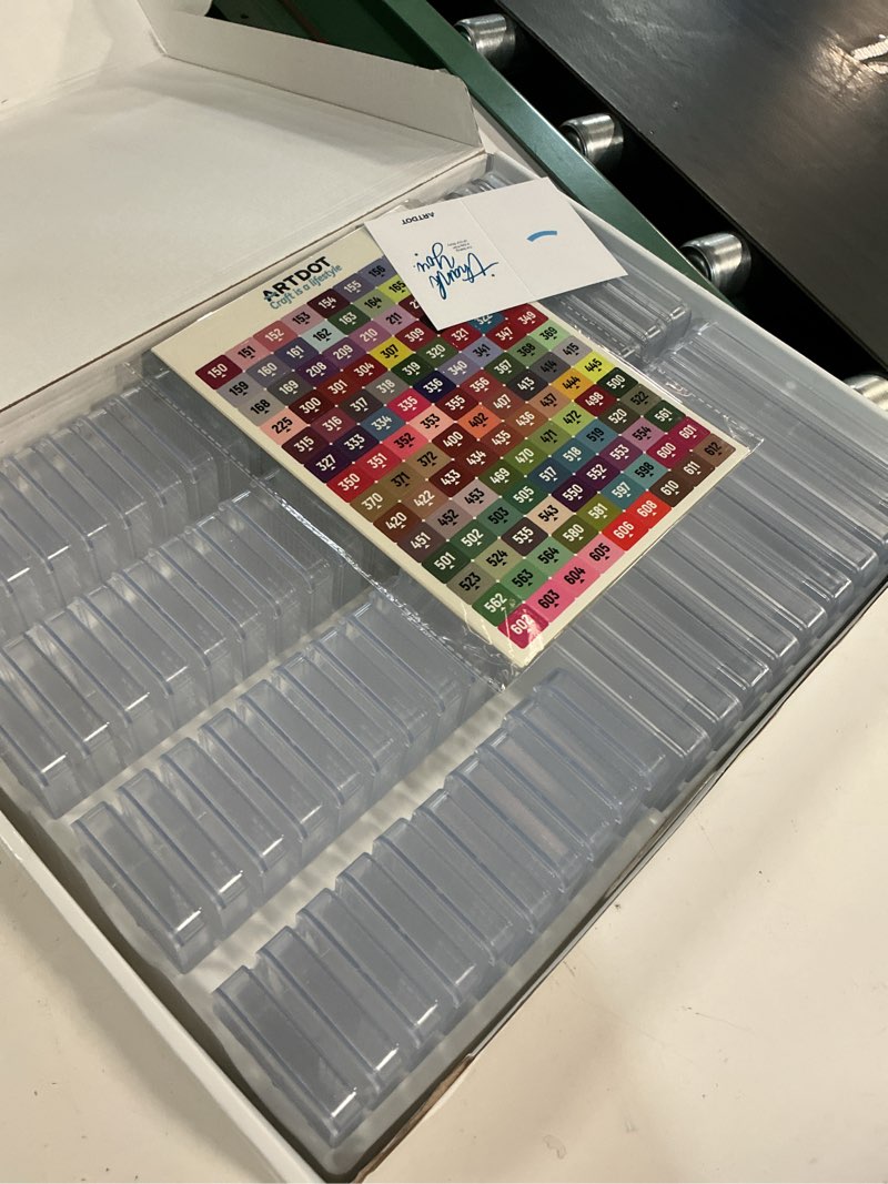 Condition photo showing Good Condition for ARTDOT 60-Piece Diamond Art Storage Trays Kits for Adults with Lids, 2-in-1 Stackable Diamond Painting Accessories and Tools White 60 Piece Tray Set